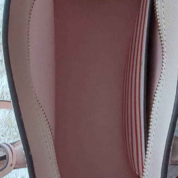 Kate Spade New York Patrice Tropical Red Pink Orange Striped Satchel Tote Bag - Picture 9 of 10